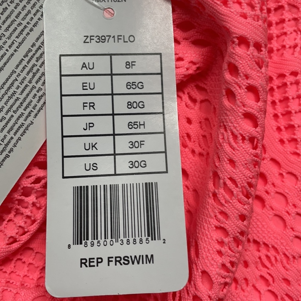 Freya Sundance Halter Bikini Top Pink NWT Sz 30G - Picture 4 of 6